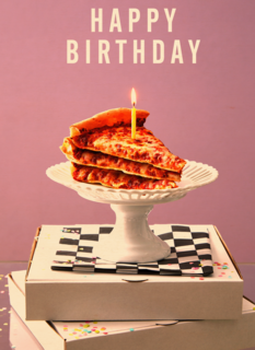 Happy Birthday pizzataart