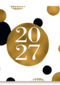 Nieuwjaar 2027 gouden ballen