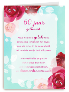 Huwelijksjubileum kaart 60 jaar getrouwd More than words