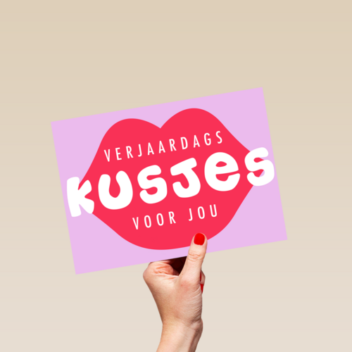 verjaardag kaart hip verjaardagskusjes voor jou
