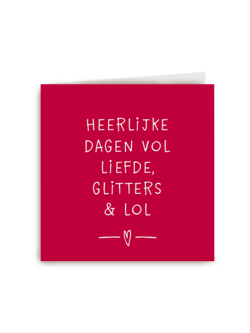 Kerstkaart heerlijke dagen vol liefde