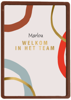 nieuwe baan kaart welkom