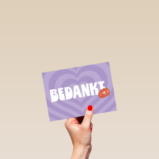 Bedankt harten kus