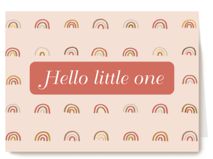 Geboorte felicitatie hello little one