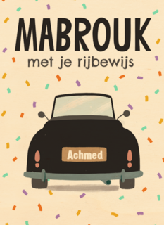 Gefeliciteerd rijbewijs arabisch