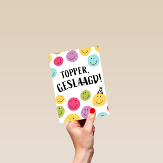 Geslaagd Topper smilies