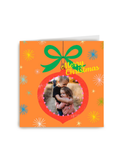 kerstkaart kerstbal met foto