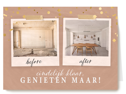 verhuisd kaart foto before after