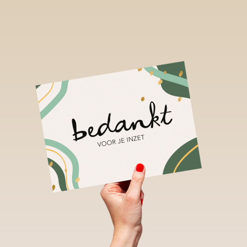 Bedankt kaart thuiswerken bedankt voor je inzet