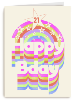 happy 21 bday met disco regenboog