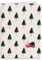 Kerstkaart kerstbomen met vrachtwagen