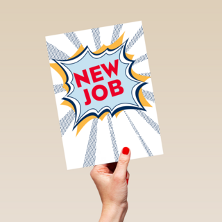 nieuwe baan kaart new job