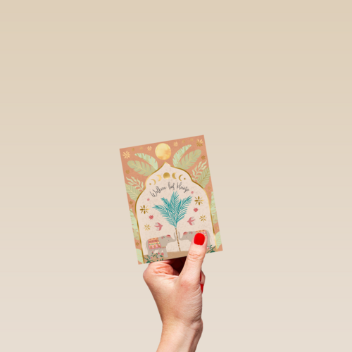 Welkom lief kleintje roze symbolic art