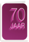 Verjaardagskaart 70 jaar karmijn