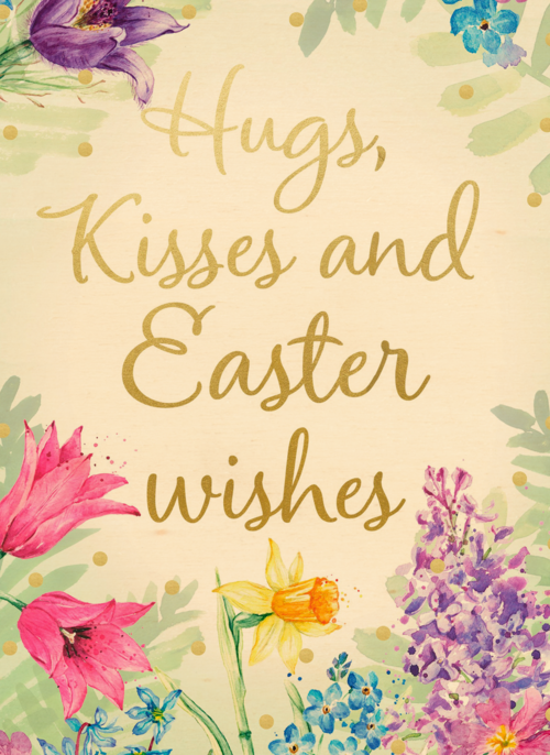 Houten Kaart Pasen | Hallmark | Houten Kaart Hallmark | Pasen | Paaskaart Engels Hugs Kisses And Easter Wishes
