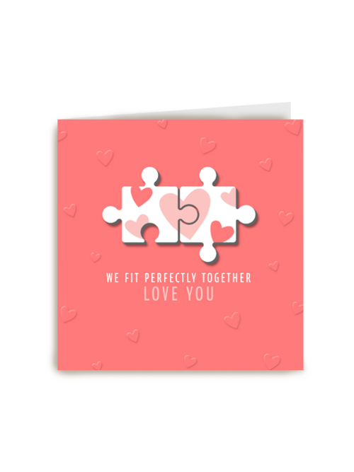 Kaart Hallmark | Liefde | Trouwdag Kaart Jubileum Stijlvol We Fit Perfectly Together