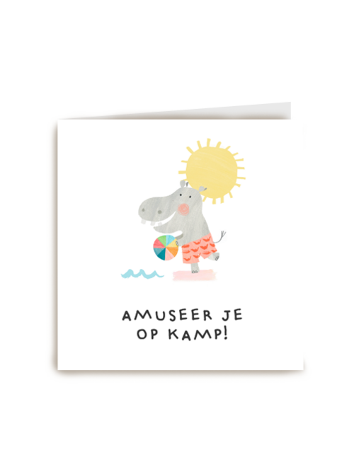 Kaart Hallmark | Op Kamp | Op Kamp Kaart Nijlpaard
