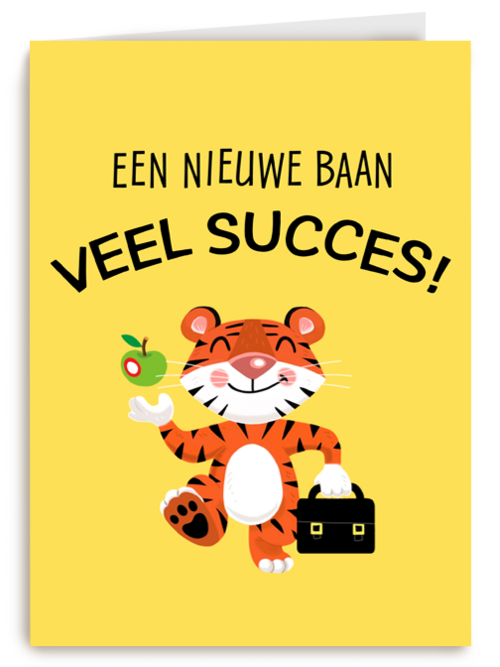 Kaart Hallmark | Nieuwe Baan | Nieuwe Baan Kaart Tijger Met