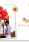 Fotokaart Valentijnsdag fotokader met hartjes