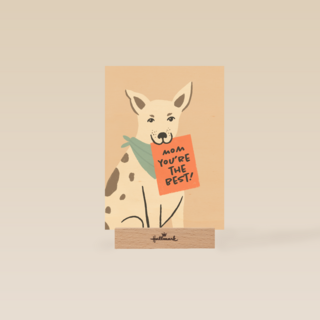 Moederdagkaart hond met mom you are the best