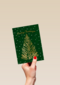 Stijlvolle kerstkaart met kerstboom