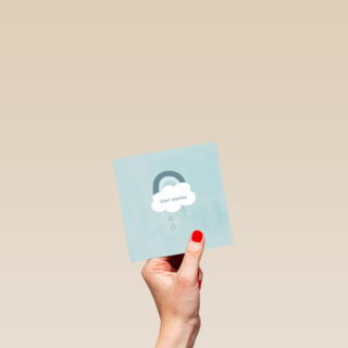 Condoleance kaart wolk met veel sterkte