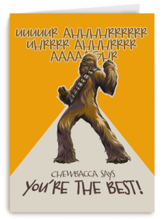 Star Wars verjaardagskaart Chewbacca