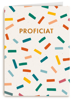 Proficiat met confetti