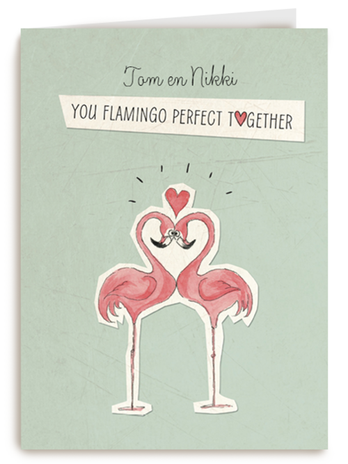 Kaart Hallmark | Felicitatie Huwelijk Huwelijksjubileum | Huwelijk Kaarten You Flamingo Perfect Together
