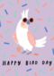 Ansichtkaart verjaardag happy bird day