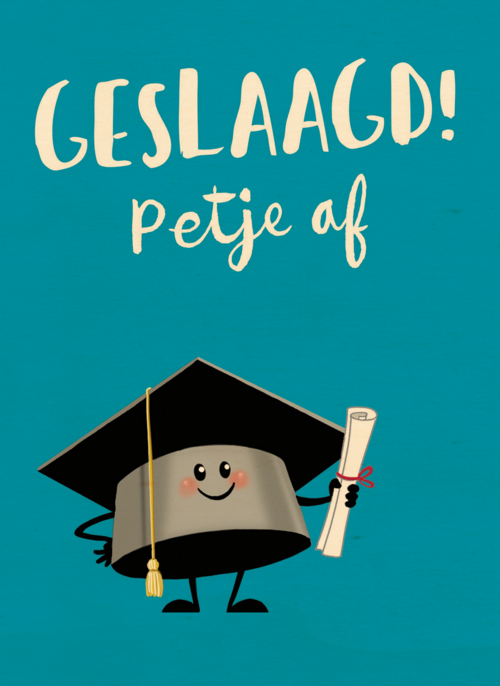 Houten Kaart Diploma | Hallmark | Houten Kaart Hallmark | Diploma | Geslaagd Petje Af