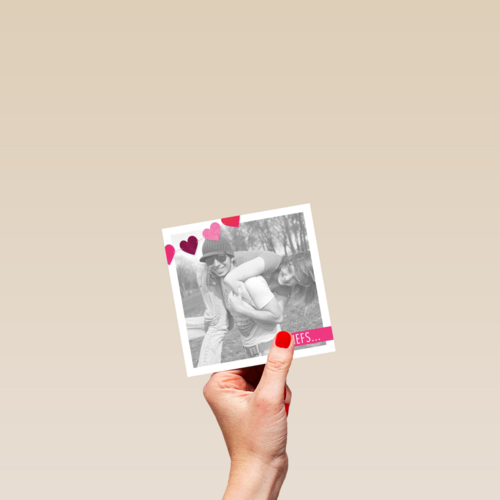 fotokaart liefs met hartjes