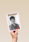 fotokaart bedankt roze rand met streep