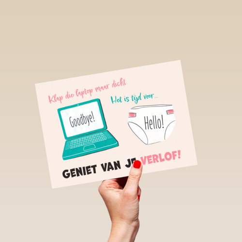 Zwangerschapskaart begin verlof