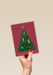 Kerstkaart kerstboom nutcracker