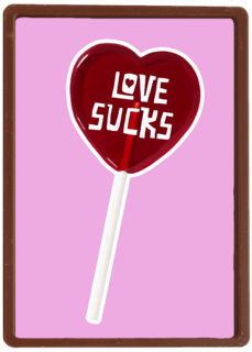 Valentijnskaart love sucks