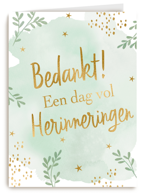 Bedankt een dag vol herinneringen