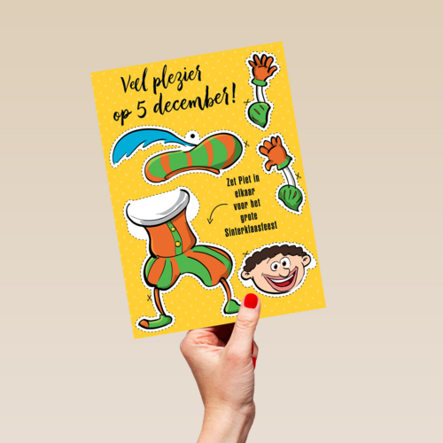 Sinterklaaskaart Maak zelf je piet