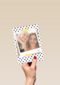 fotokaart blanco wit met zwarte stippen