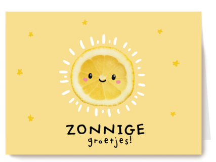 zomer kaart klassiek zonnige groetjes