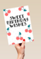 Verjaardagskaart tiener meisje Sweet birthday wishes kersen