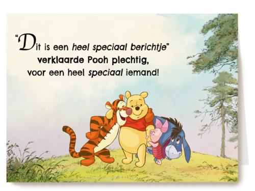 Kaart Hallmark | Vriendschap Liefde Valentijn | Winnie De Poeh Speciale Kaart