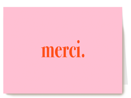 merci op roze achtergrond