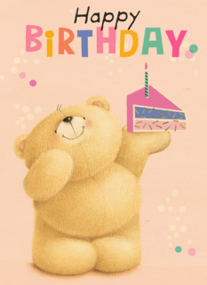 Forever Friends Happy Birthday cake pink