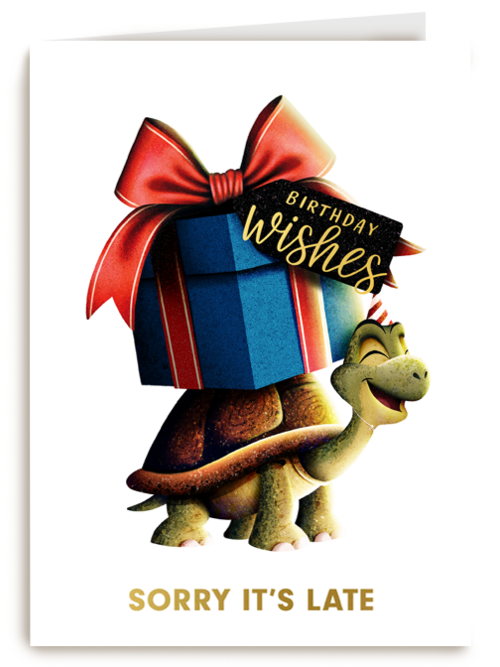 folio sorry its late turtle with present