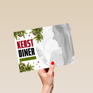 kerstdiner fotokaart liggend
