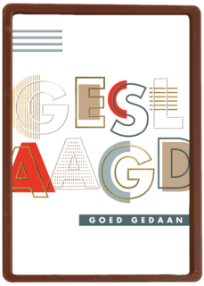 Geslaagd kaart stijlvol goed gedaan