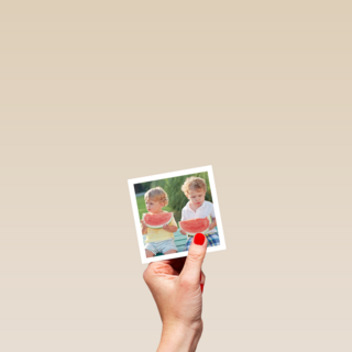 dubbele fotokaart een foto vierkant