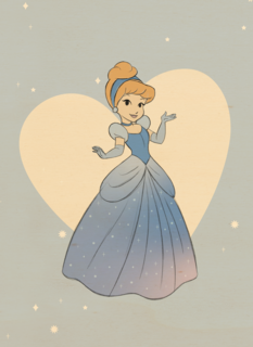 prinses kaart disney verjaardag blanco assepoester