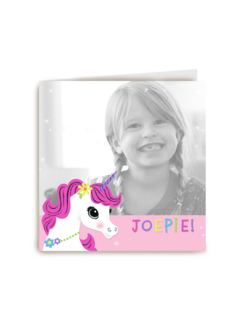 unicorn fotokaart meisje